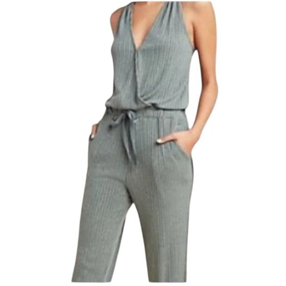 🌼 Anthropologie Saturday/Sunday Juniper Ribbed Jumpsuit (Size Small) - Picture 10 of 11